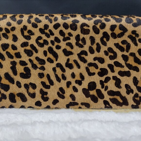 Banana Republic Bags | Rare Vintage Calf Hair Leopard Print Crossbody/Clutch/Y2k - Picture 2 of 6
